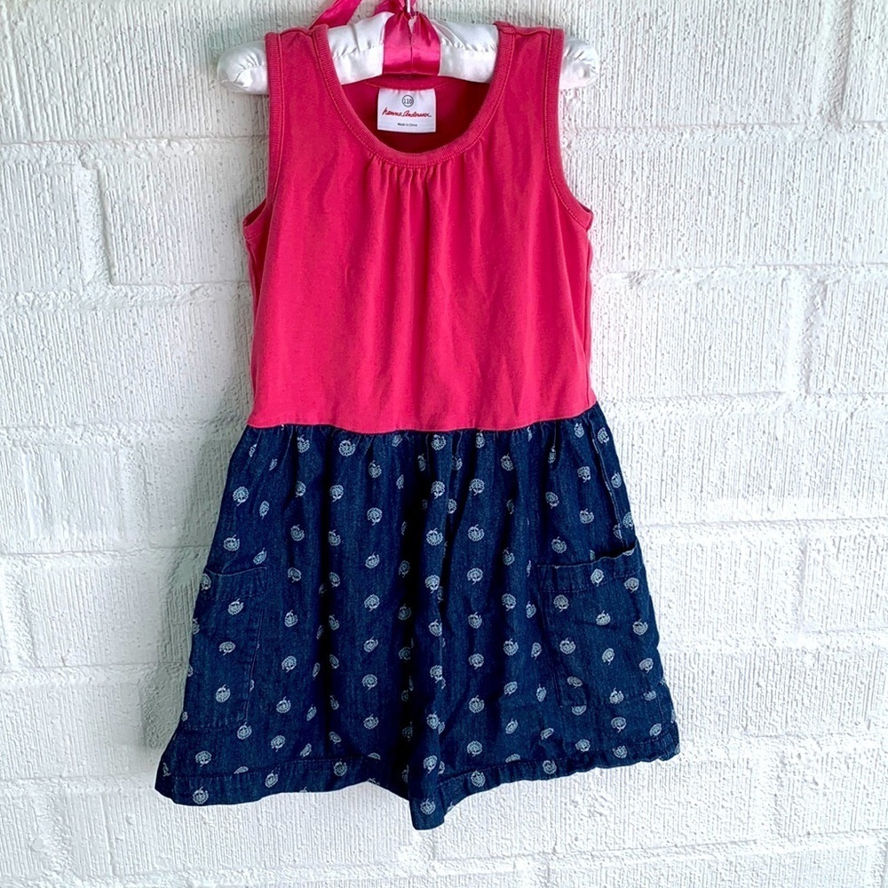 Hanna Andersson Pink Double Pocket Dress sz 5